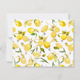 Watercolor lemons 13 card