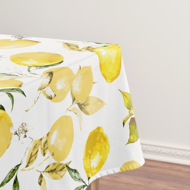 Watercolor lemons 13 tablecloth (In Situ)