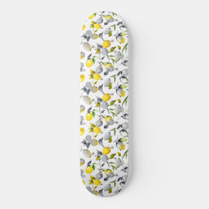 Watercolor lemons 14 skateboard