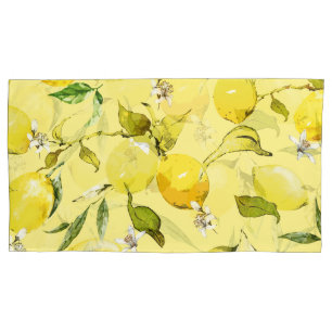 Watercolor lemons 15 pillowcase
