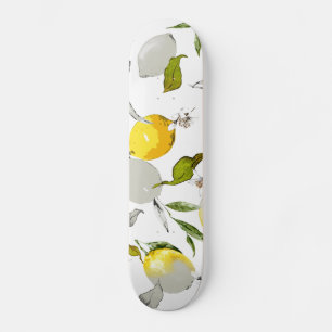 Watercolor lemons 20 skateboard