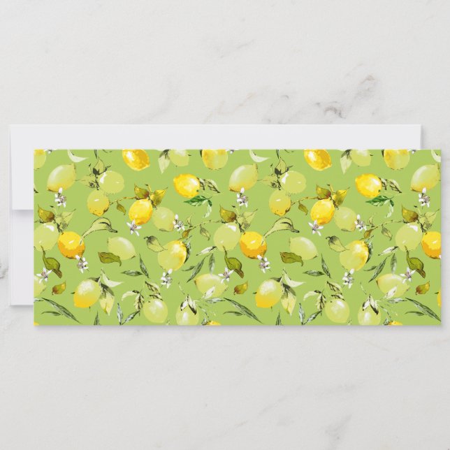 Watercolor lemons 22 save the date (Front)