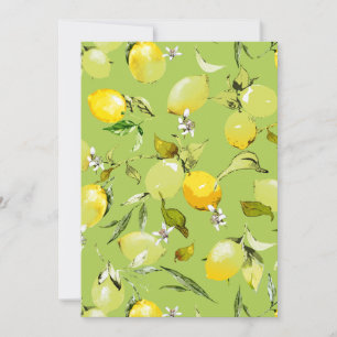 Watercolor lemons 22 save the date