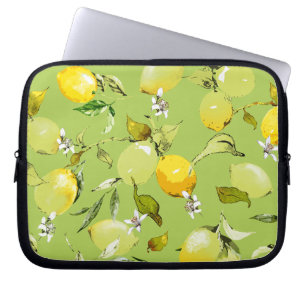 Watercolor lemons 23 laptop sleeve