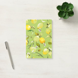 Watercolor lemons 23 post-it notes