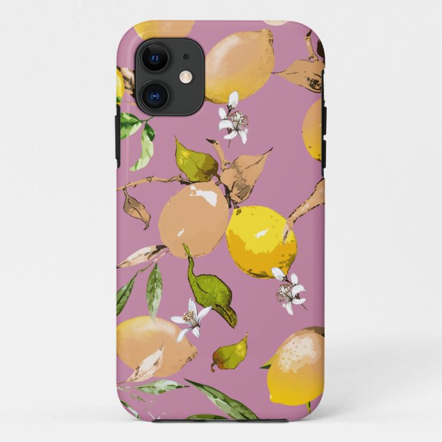 Watercolor lemons 24 Case-Mate iPhone case (Back)