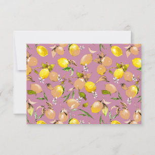 Watercolor lemons 25 invitation