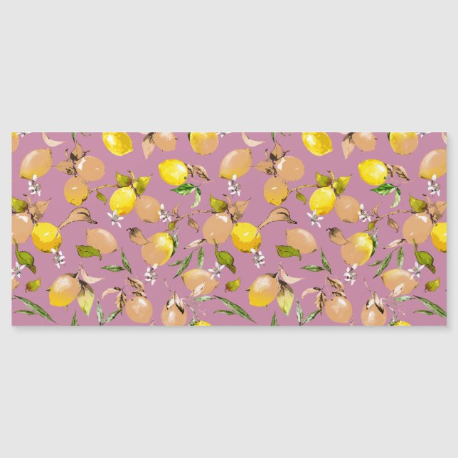 Watercolor lemons 25 magnetic invitation (Front)