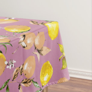 Watercolor lemons 25 tablecloth