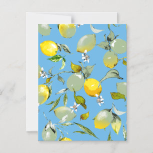 Watercolor lemons 26 magnetic invitation