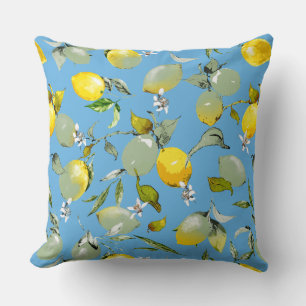 Watercolor lemons 27 cushion