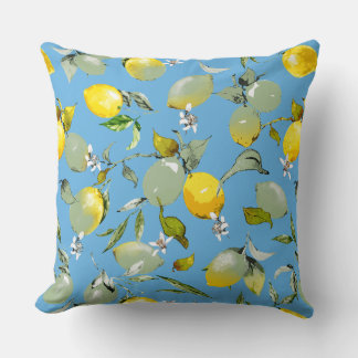 Watercolor lemons 27 cushion