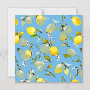 Watercolor lemons 27 magnetic invitation