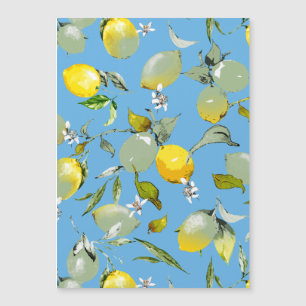 Watercolor lemons 27 magnetic invitation