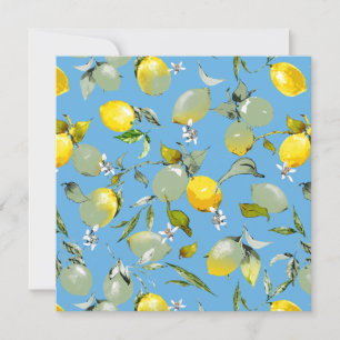 Watercolor lemons 27 save the date