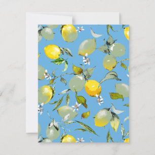 Watercolor lemons 27 save the date