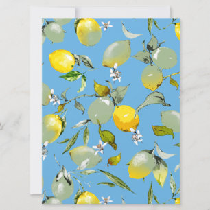 Watercolor lemons 27 save the date