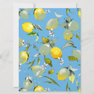 Watercolor lemons 27 save the date