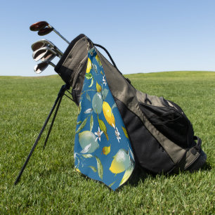 Watercolor lemons 28 golf towel