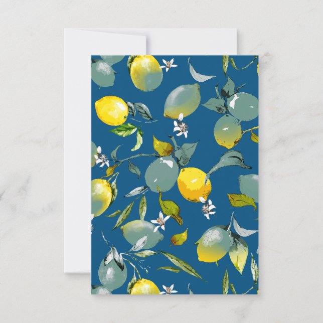 Watercolor lemons 29 save the date (Front)