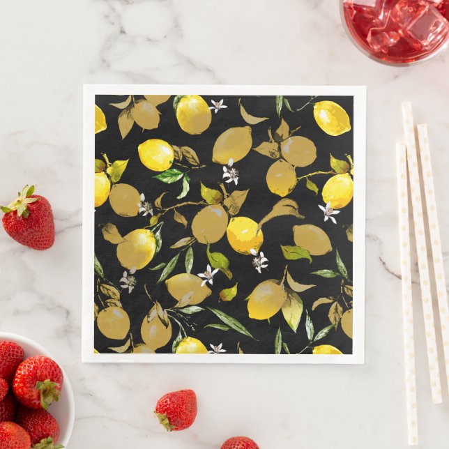 Watercolor lemons 30 napkin (Insitu)