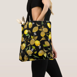 Watercolor lemons 30 tote bag