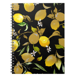 Watercolor lemons 31 notebook