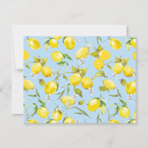 Watercolor lemons 4 card