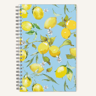Watercolor lemons 4 notebook