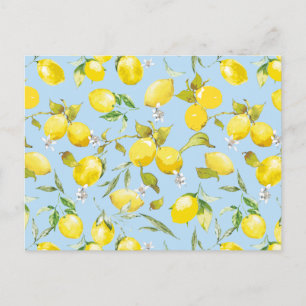 Watercolor lemons 4 postcard