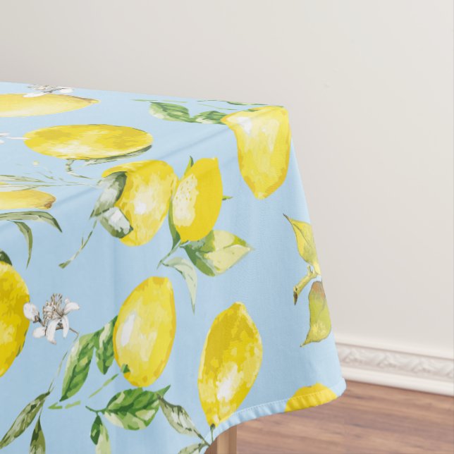 Watercolor lemons 4 tablecloth (In Situ)