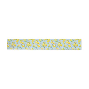 Watercolor lemons 4 wrap around label
