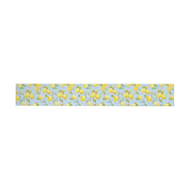 Watercolor lemons 4 wrap around label (Individual)