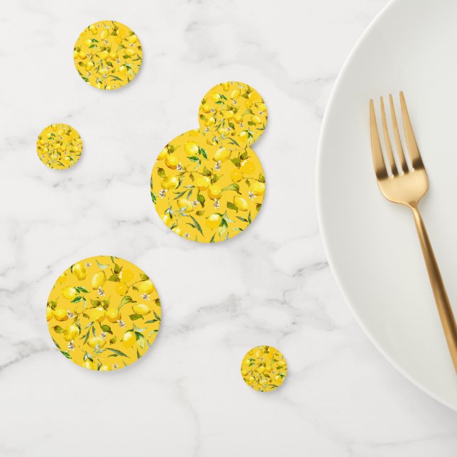 Watercolor lemons 8 confetti (Group)