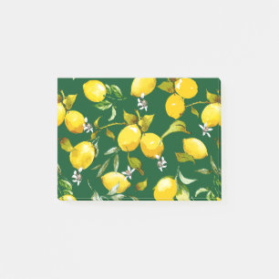 Watercolor lemons 9 post-it notes