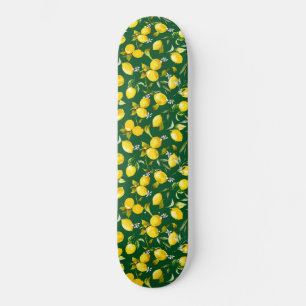 Watercolor lemons 9 skateboard