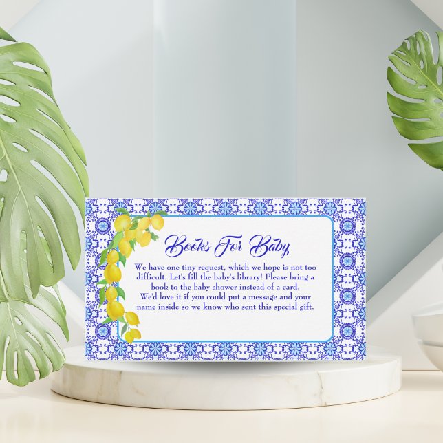 Watercolor Lemons Amalfi Books For Baby Enclosure Card (Creator Uploaded)
