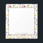 Watercolor Lemons and Berries Pattern Personalised Notepad<br><div class="desc">Customisable botanical notepad. It features a pattern of lemons,  cherries and blueberries. Personalise by adding names and other details This botanical notepad is perfect as a gift.</div>