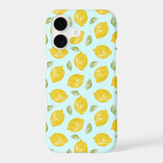 Watercolor Lemons and Leaves Pattern (Back)