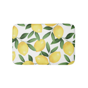 WATERCOLOR LEMONS BATH MAT