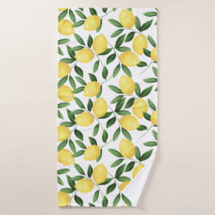 WATERCOLOR LEMONS BATH TOWEL