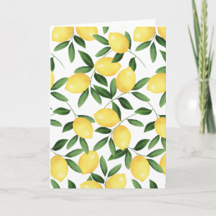 WATERCOLOR LEMONS CARD