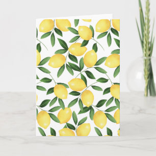 WATERCOLOR LEMONS CARD