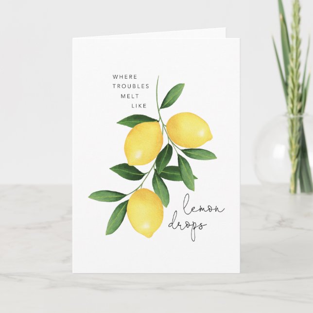 WATERCOLOR LEMONS CARD (Front)