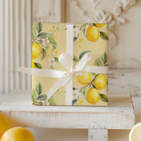 Watercolor lemons citrus birthday party