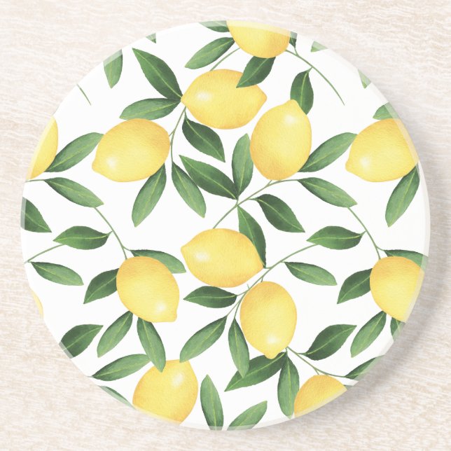 WATERCOLOR LEMONS COASTER (Front)