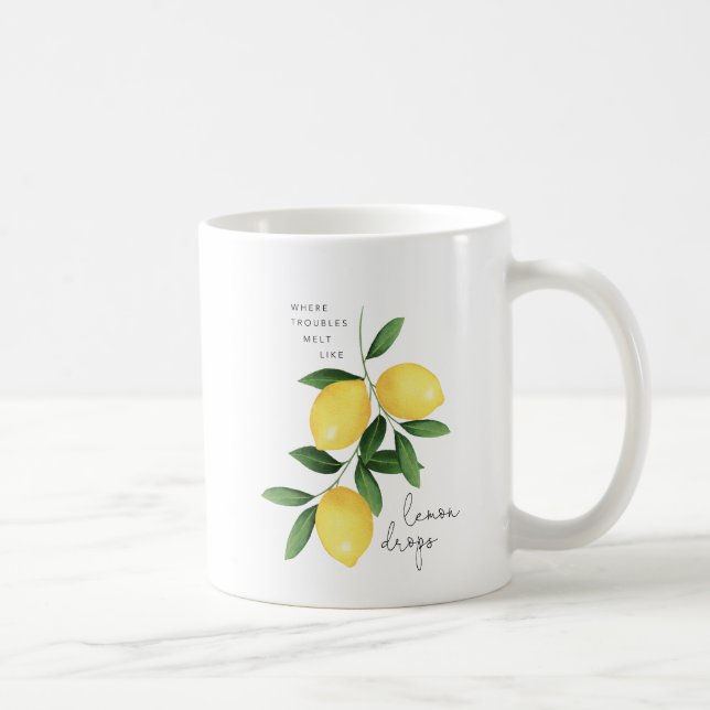 WATERCOLOR LEMONS COFFEE MUG (Right)