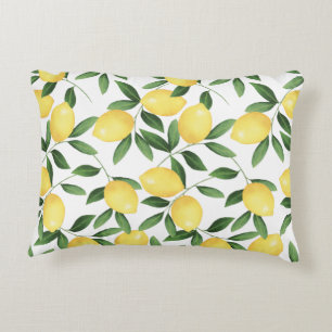 WATERCOLOR LEMONS DECORATIVE CUSHION