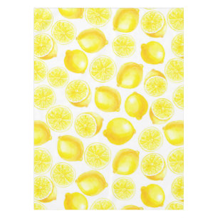Watercolor lemons design tablecloth