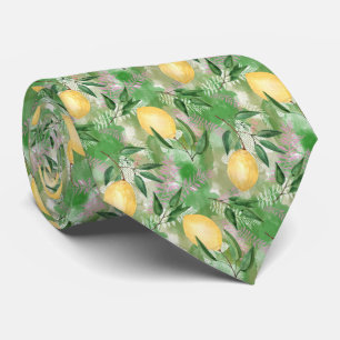 Watercolor lemons fruit citrus nature fresh yellow tie